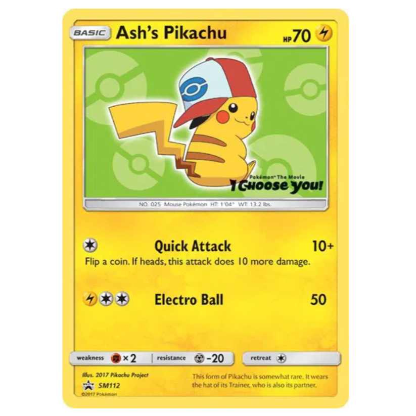 Pokemon TCG Ash’s Pikachu SM112