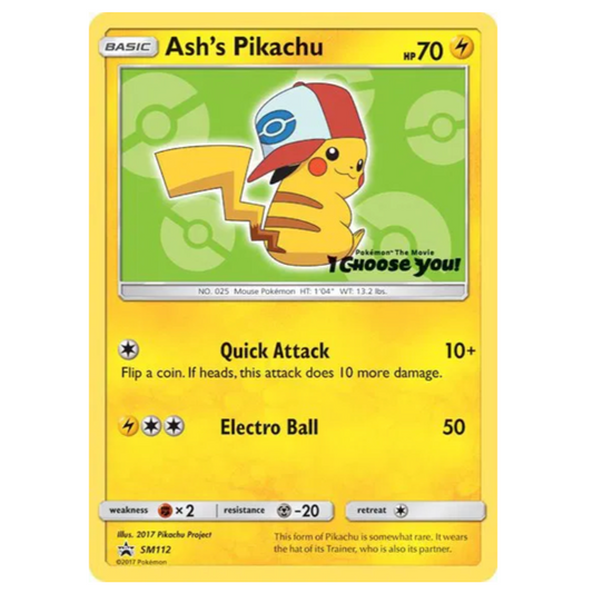 Pokemon TCG Ash’s Pikachu SM112