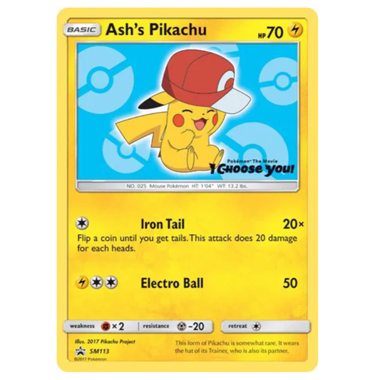 Pokemon TCG Ash’s Pikachu SM113
