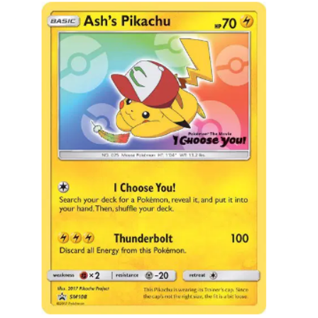 Pokemon TCG Ashs pikachu sm108 *sealed*