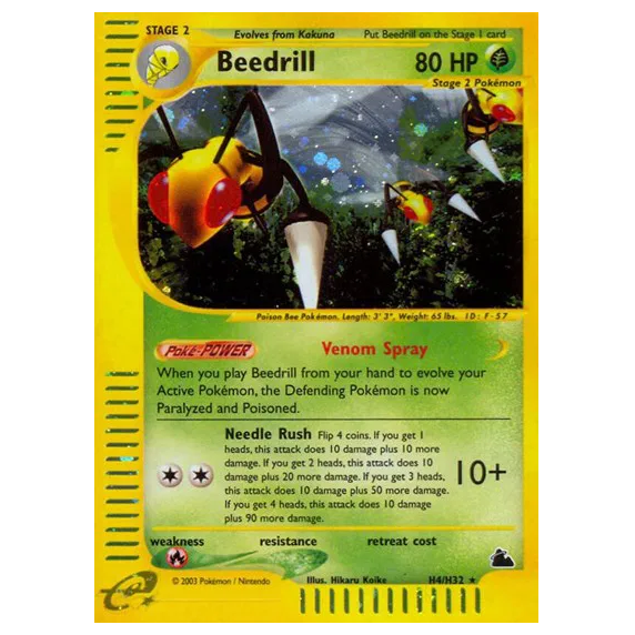 Pokemon TCG Beedrill *Holo* Skyridge H4/H32