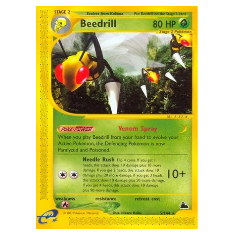 Pokemon TCG Beedrill Skyridge 5/144
