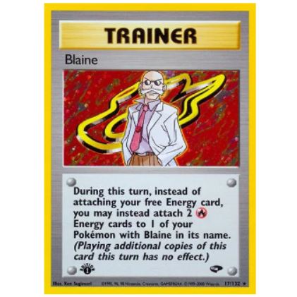 Pokemon TCG Blaine Gym Challenge 17/132