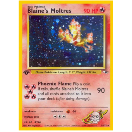 Pokemon TCG Blaine's Moltres Gym Heroes 1/132