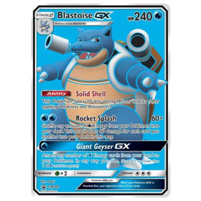 Pokemon TCG Blastoise GX Sun & Moon Promo SM189