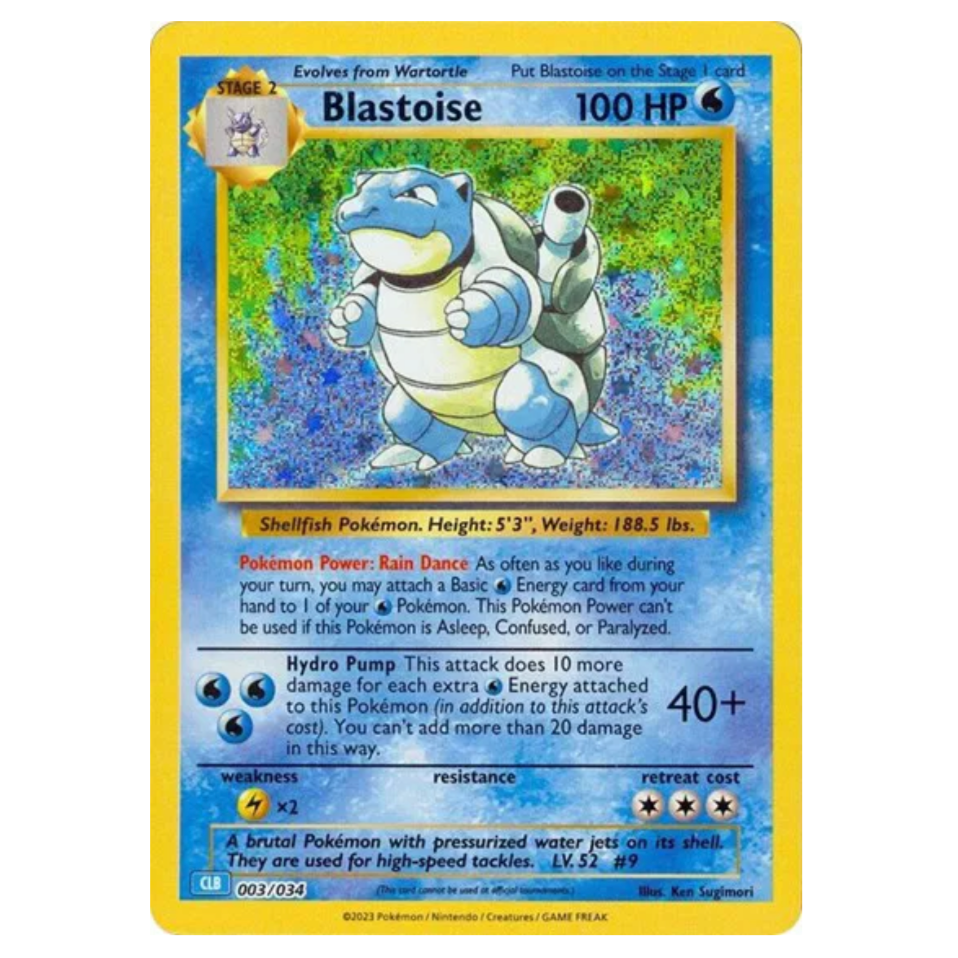 Pokemon TCG Blastoise *Holo* Classic Collection 003/034