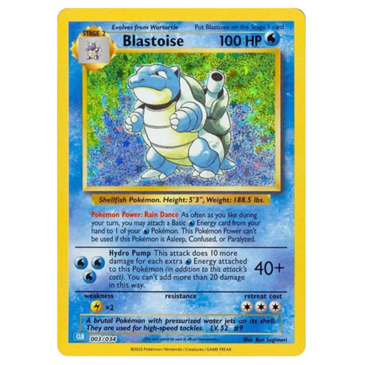 Pokemon TCG Blastoise *Holo* Classic Collection 003/034