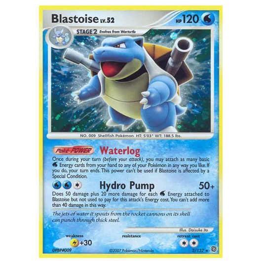 Pokemon TCG Blastoise LV.52 *Holo* Secret Wonders 2/132