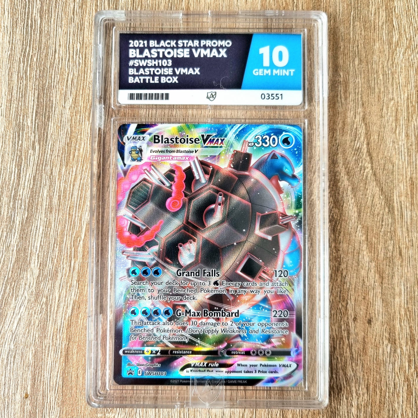 Pokemon TCG Blastoise VMAX Promo SWSH103 (Ace 10)