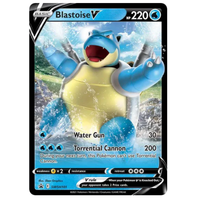 Pokemon TCG Blastoise V Sword & Shield Promo SWSH101