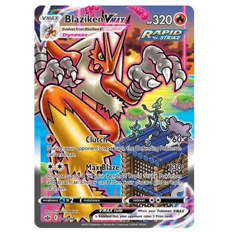 Pokemon TCG Blaziken VMAX Chilling Reign 201/198