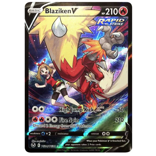 Pokemon TCG Blaziken V Silver Tempest TG14/TG30