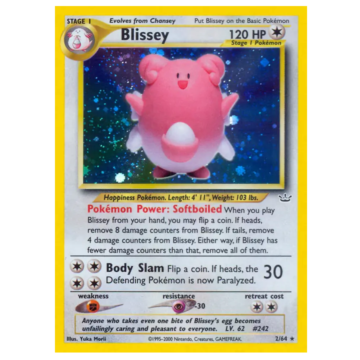 Pokemon TCG Blissey Neo Revelation 2/64