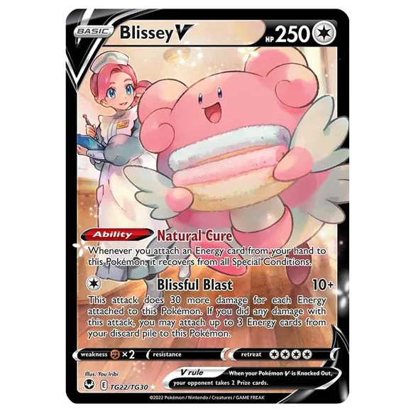 Pokemon TCG Blissey V Silver Tempest TG22/TG30