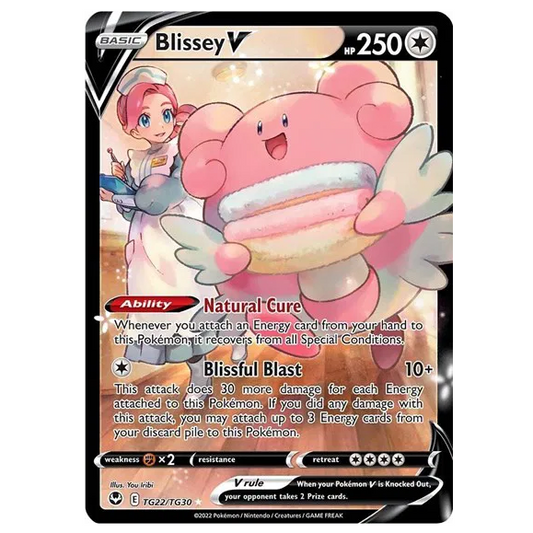 Pokemon TCG Blissey V Silver Tempest TG22/TG30
