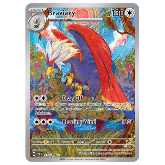 Pokemon TCG Braviary Surging Sparks 214/191