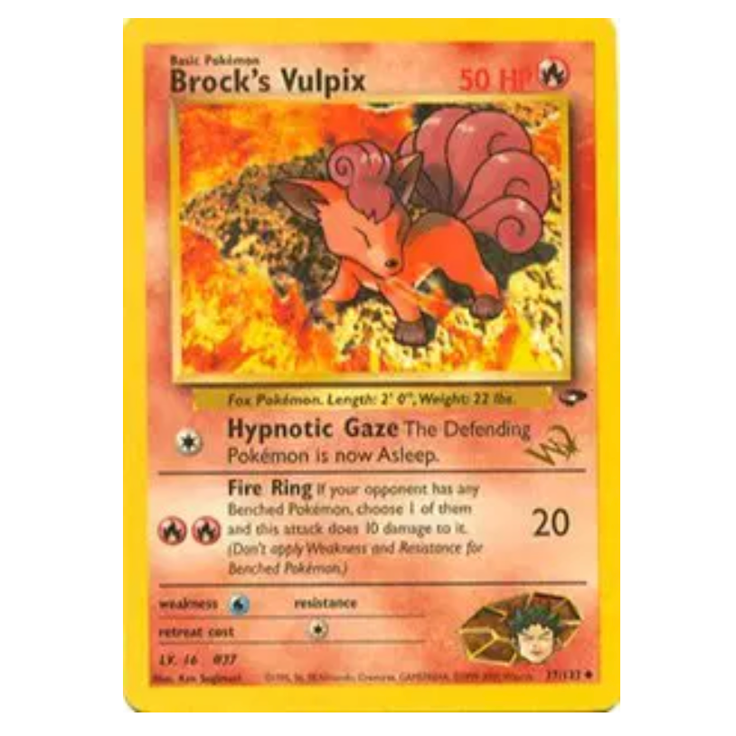 Pokemon TCG Brock's Vulpix *Stamped* Gym Challenge 37/132 (MP)