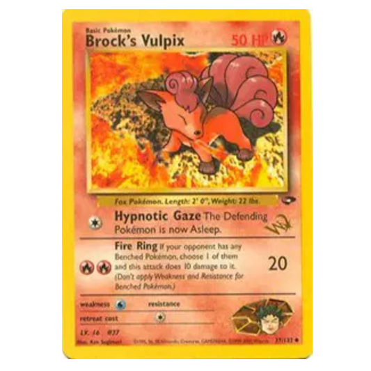 Pokemon TCG Brock's Vulpix *Stamped* Gym Challenge 37/132 (MP)