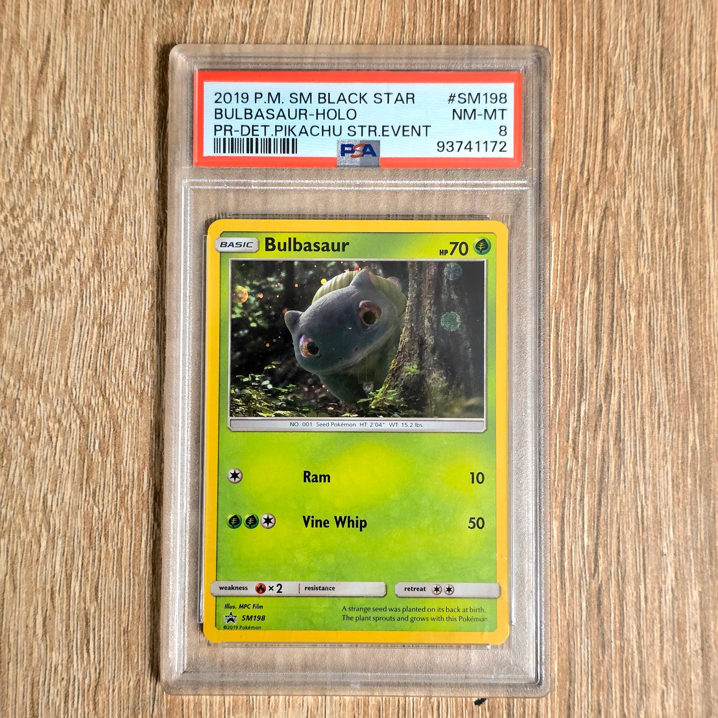 Pokemon TCG Bulbasaur Promo SM198 (PSA 8)
