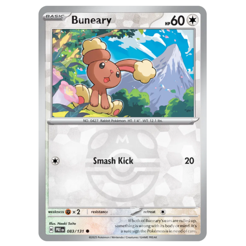 Pokemon TCG Buneary *Master Ball* Prismatic Evolutions 083/131