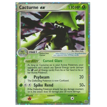Pokemon TCG Cacturne ex EX Emerald 91/106