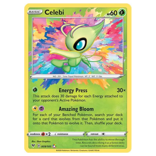 Pokemon TCG Celebi *Amazing Rare* Vivid Voltage 009/185