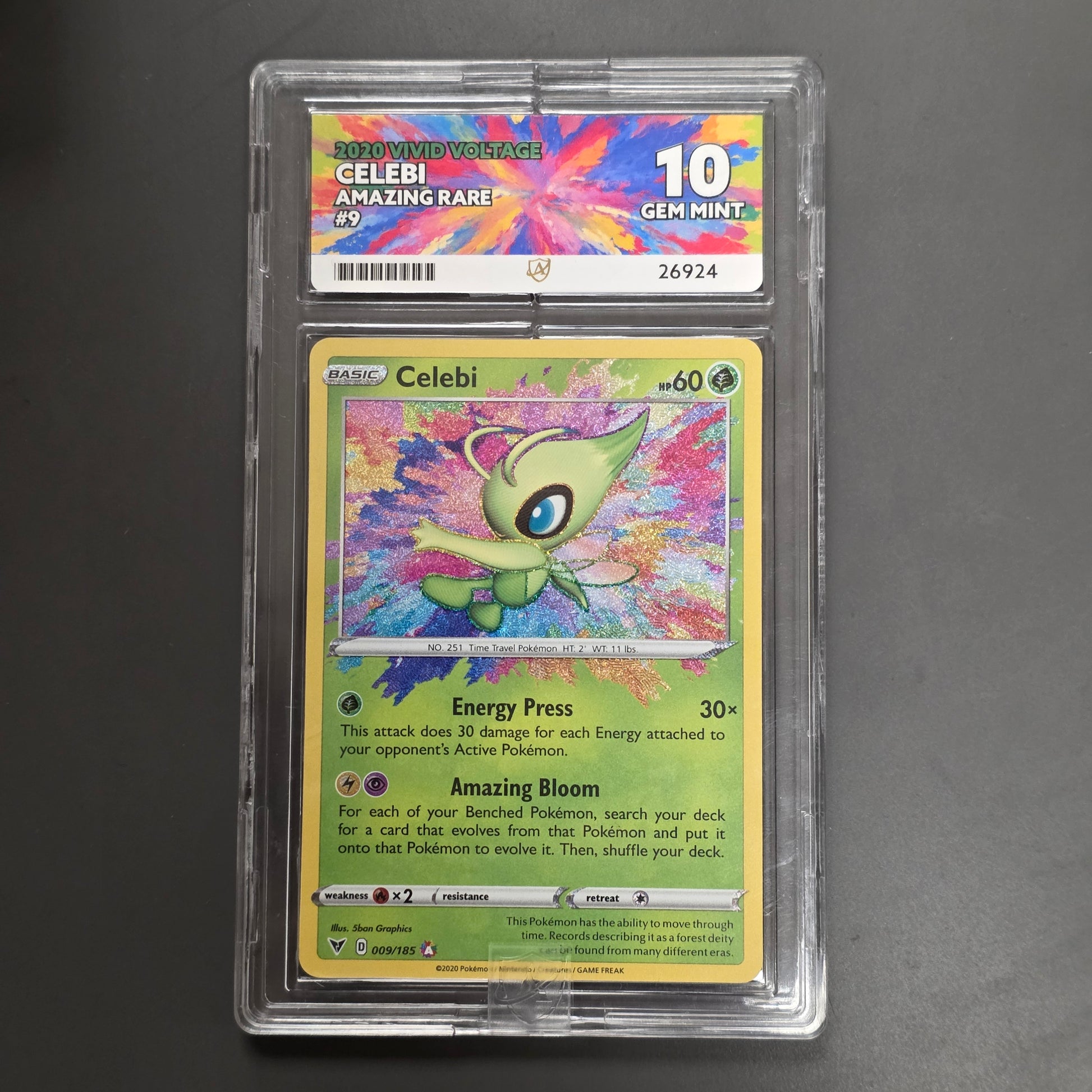 Pokemon TCG Celebi *Amazing Rare* Vivid Voltage 009/185 (Ace 10)