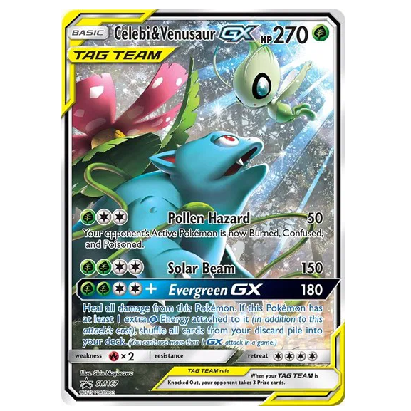 Pokemon TCG Celebi & Venusaur GX Promo SM167