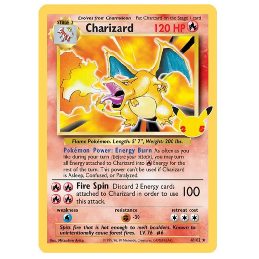 Pokemon TCG Charizard Celebrations 4/102