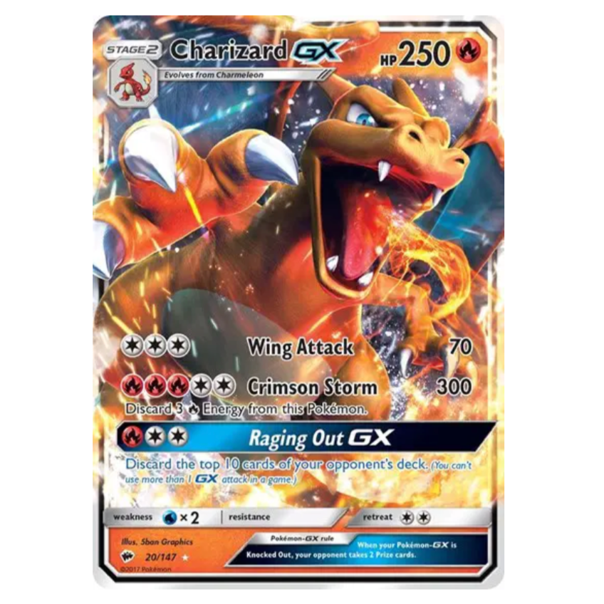 Pokemon TCG Charizard GX Burning Shadows 20/147