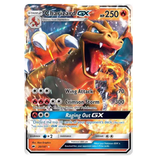 Pokemon TCG Charizard GX Burning Shadows 20/147