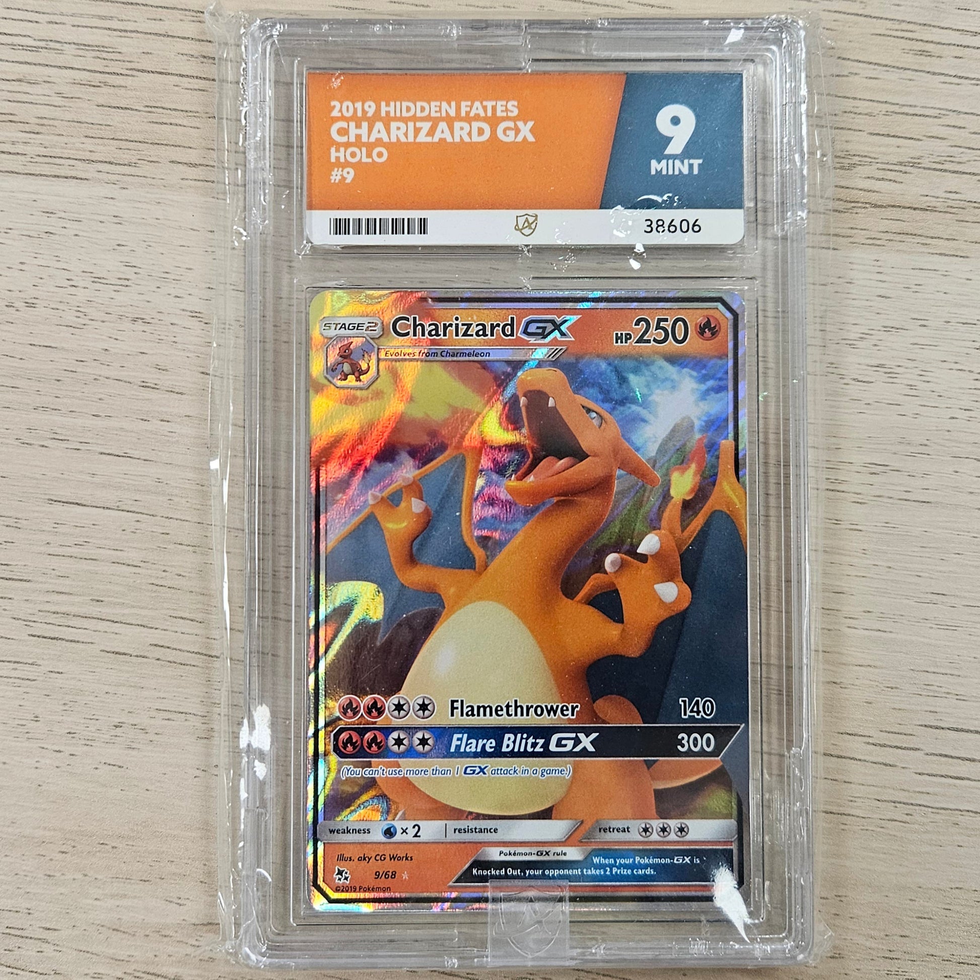Pokemon TCG Charizard GX Hidden Fates 9/68 (Ace 9)