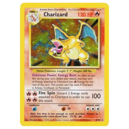 Pokemon TCG Charizard *Holo* Base Set 4/102
