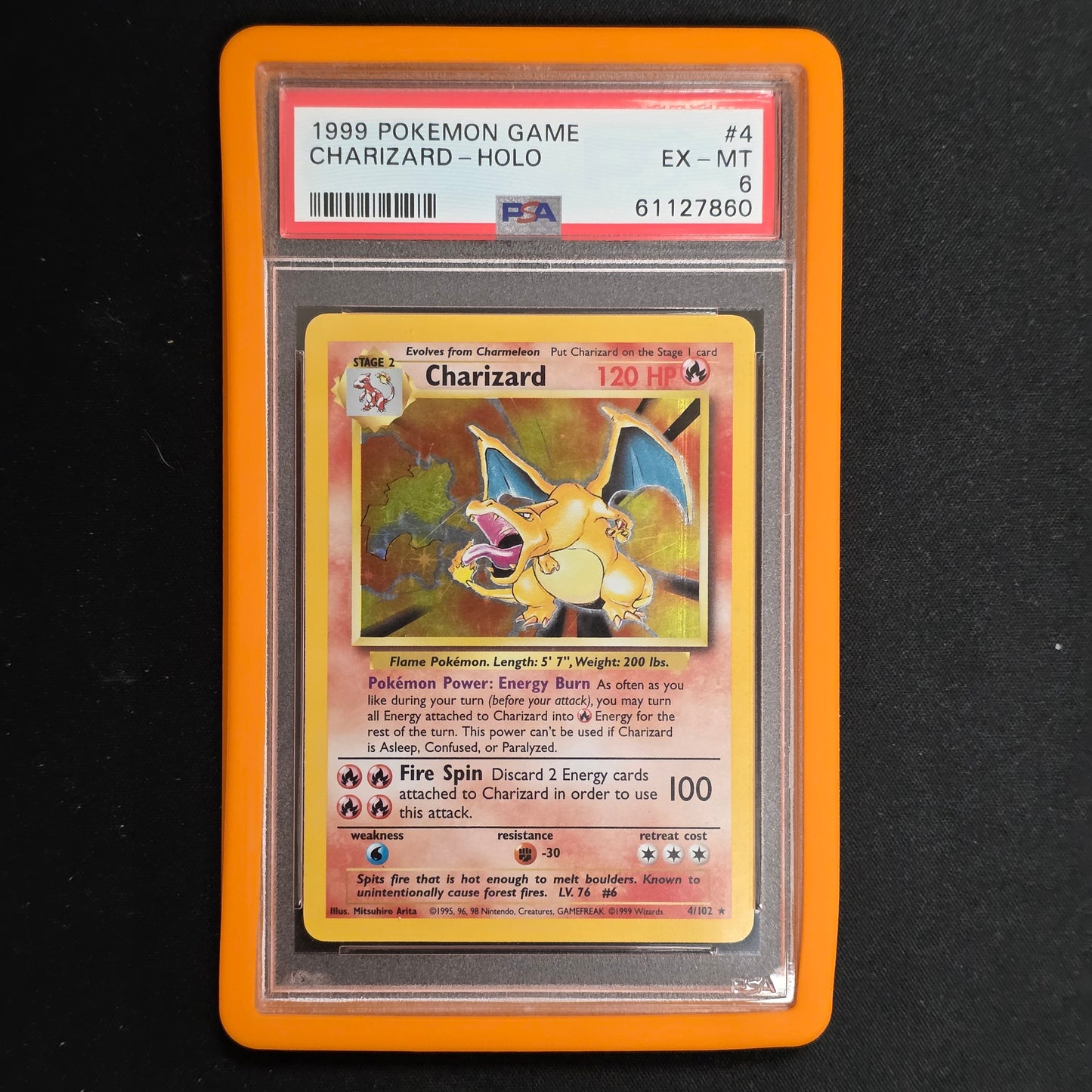 Pokemon TCG Charizard *Holo* Base Set 4/102 (PSA 6)