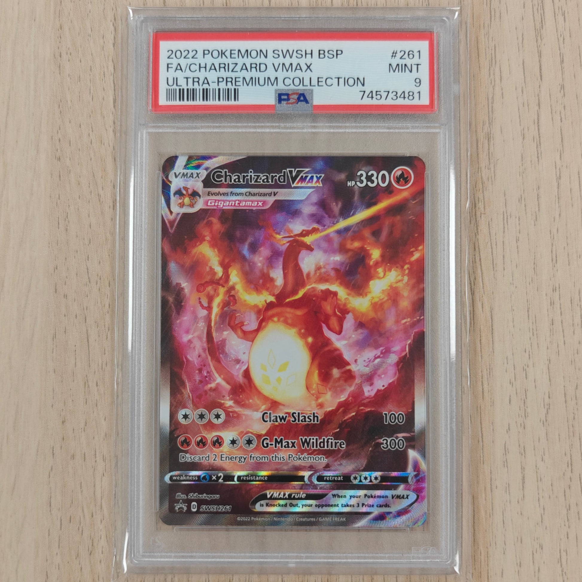 Pokemon TCG Charizard VMAX Promo SWSH261 (PSA 9)