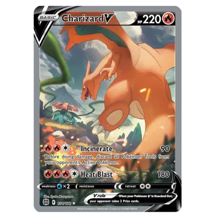 Pokemon TCG Charizard V Brilliant Stars 154/172
