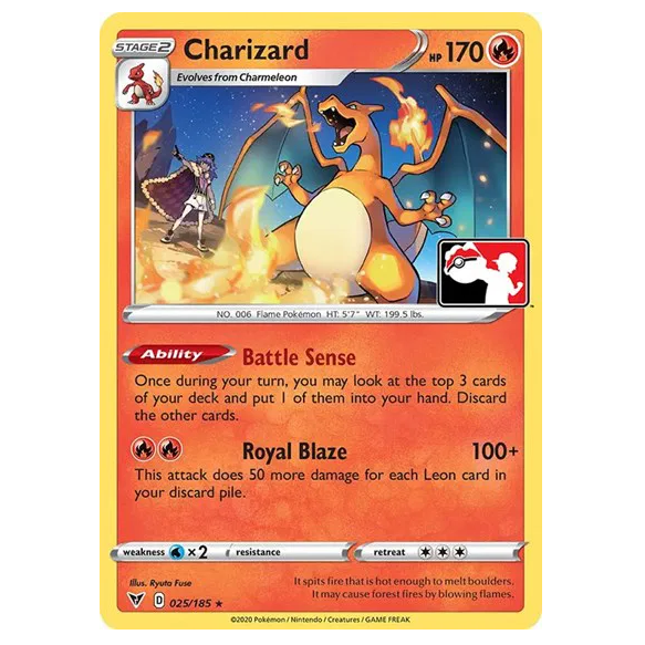 Pokemon TCG Charizard Vivid Voltage 025/185 *Prize Stamped*