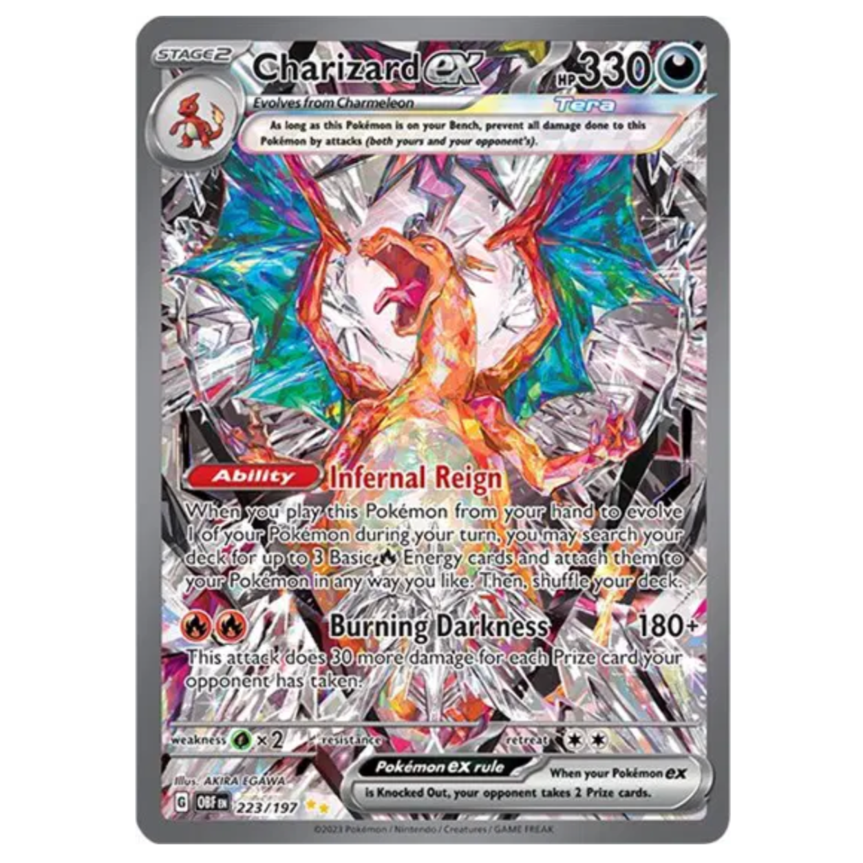 Pokemon TCG Charizard ex Obsidian Flames 223/197