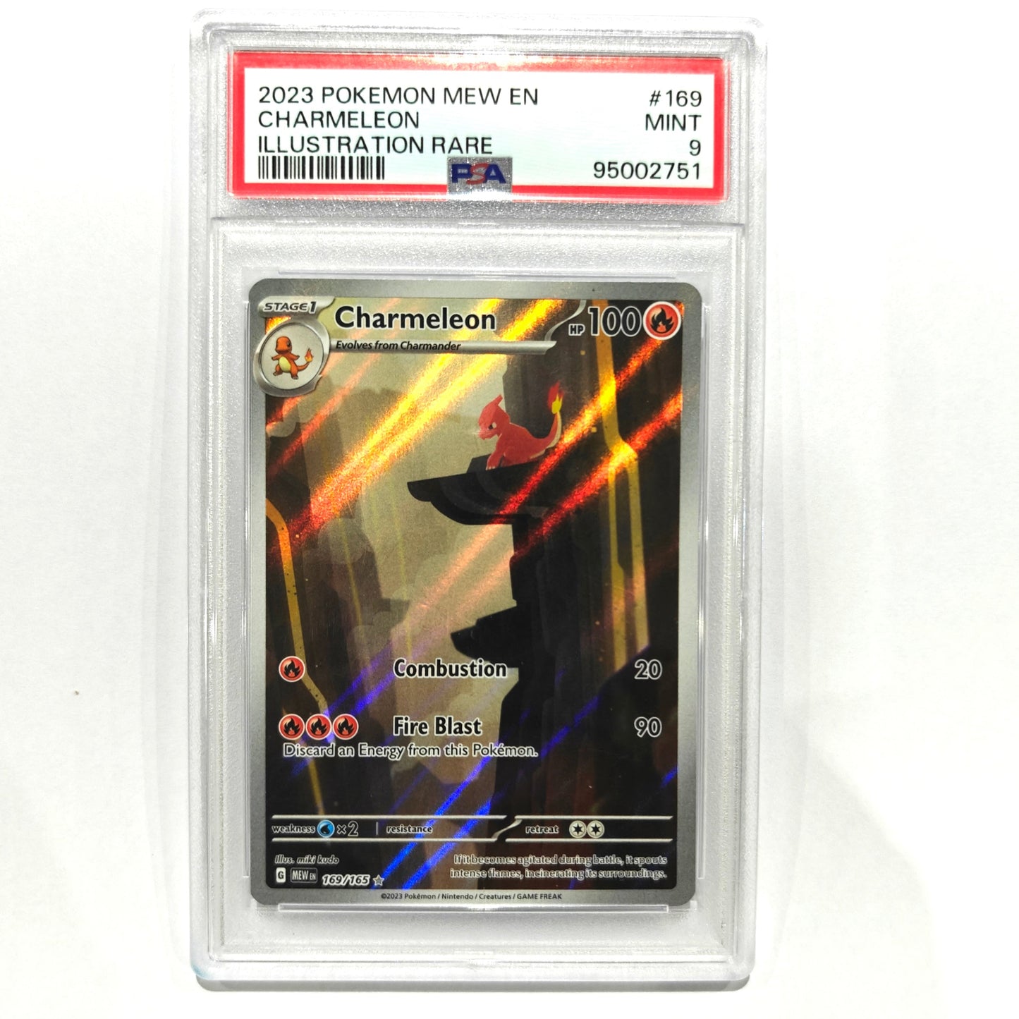 Pokemon TCG Charmeleon 151 169/165  (PSA 9)