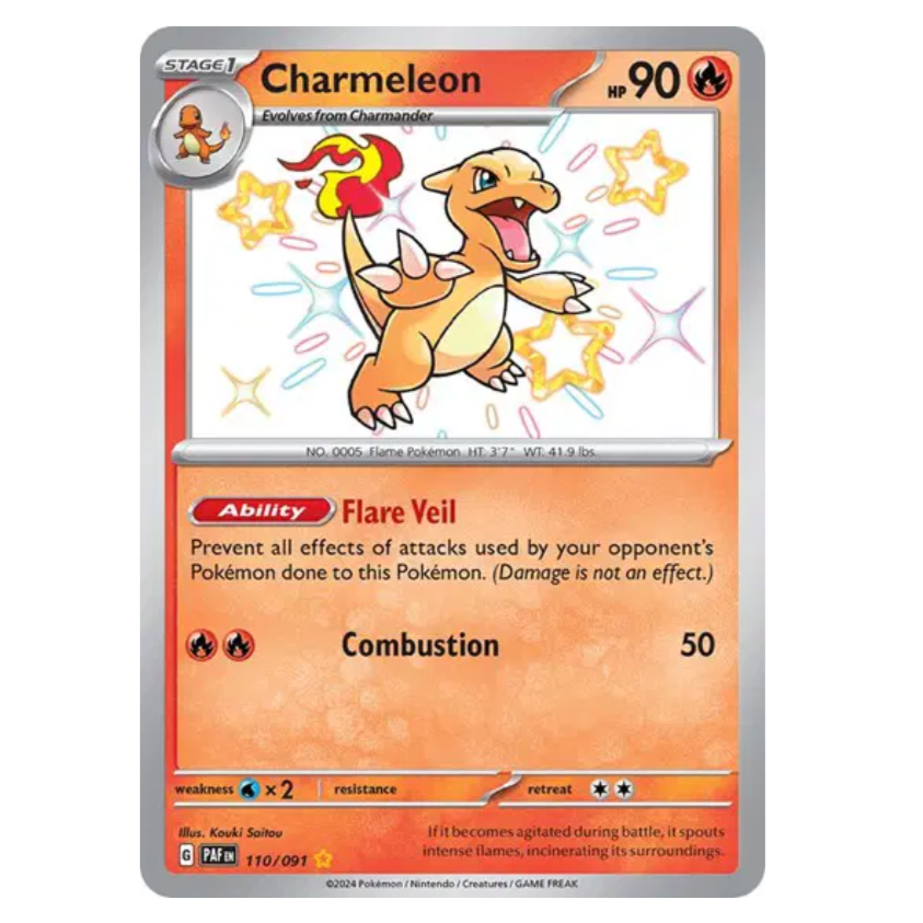 Pokemon TCG Charmeleon *Baby Shiny* Paldean Fates 110/091