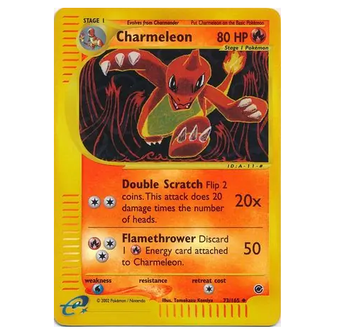 Pokemon TCG Charmeleon *Reverse Holo* Expedition 73/165