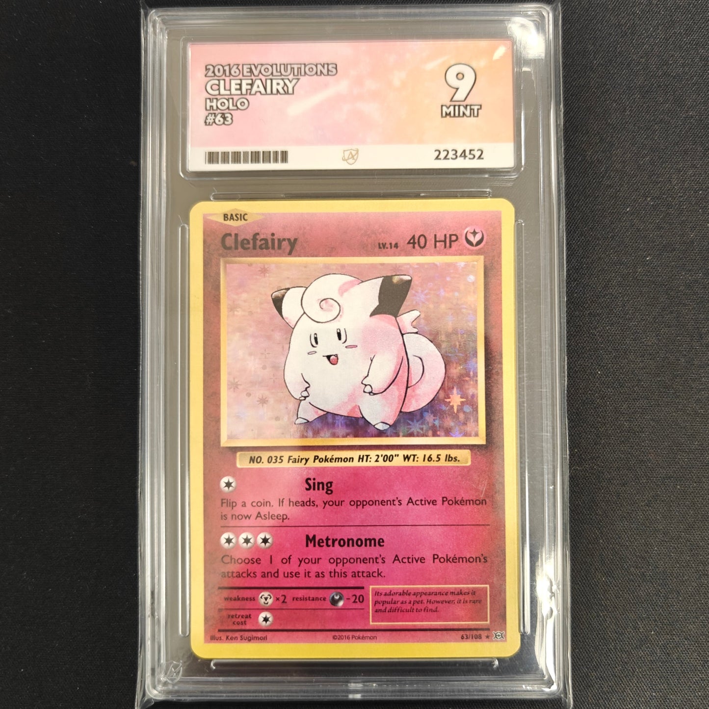 Pokemon TCG Clefairy Evolutions 63/108 (ACE 9)