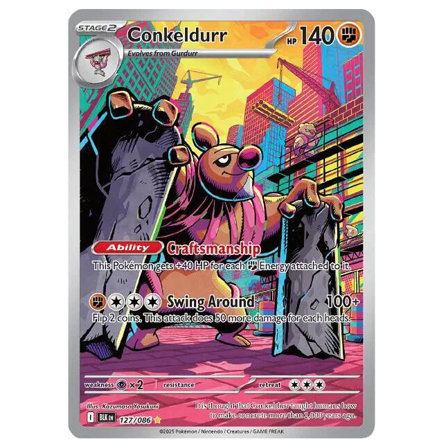 Pokemon TCG Conkeldurr Black Bolt 127/086