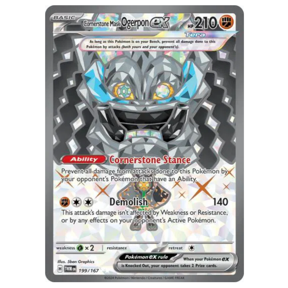Pokemon TCG Cornerstone Mask Ogerpon ex Twilight Masquerade 199/167