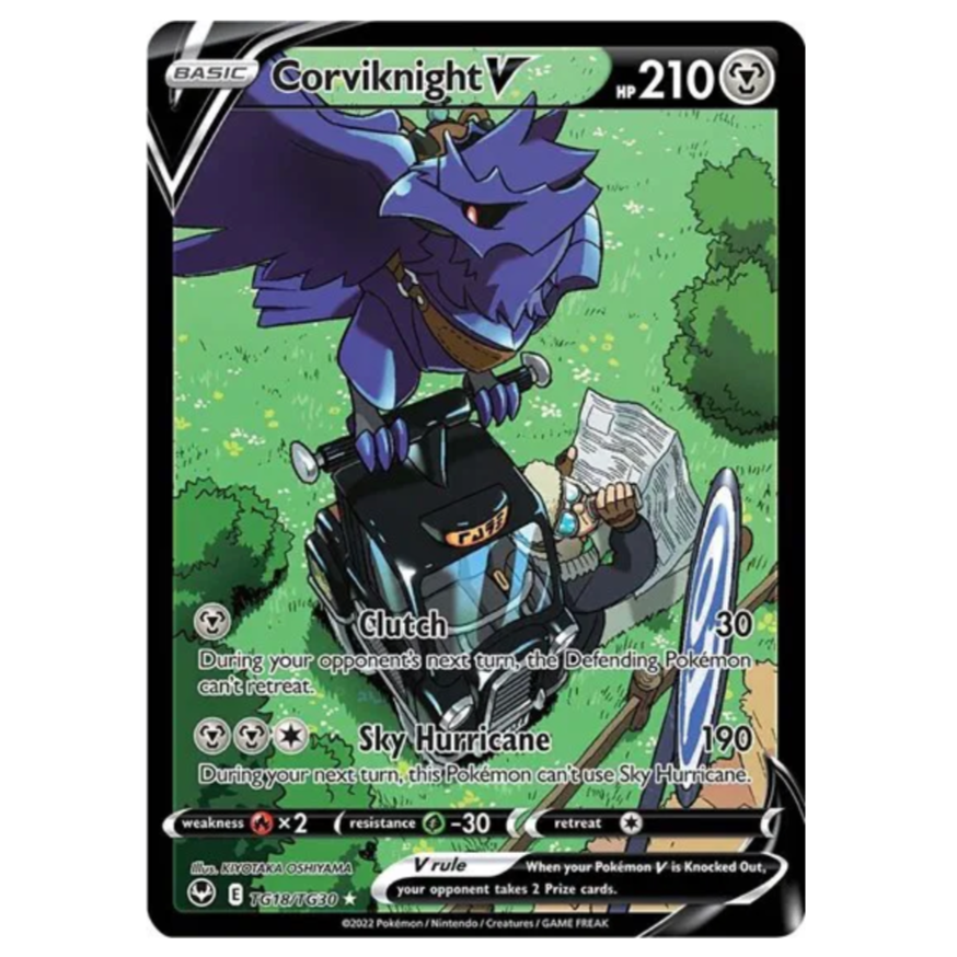 Pokemon TCG Corviknight V Silver Tempest TG18/TG30