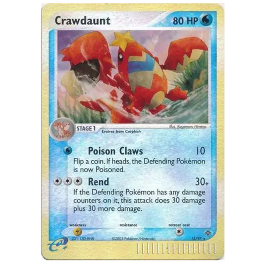 Pokemon TCG Crawdaunt *Reverse Holo* EX Dragon 13/97