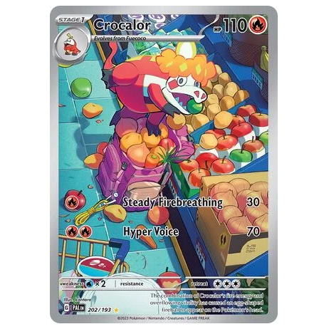 Pokemon TCG Crocalor Paldea Evolved 202/193