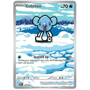 Pokemon TCG Cubchoo Black Bolt 109/086