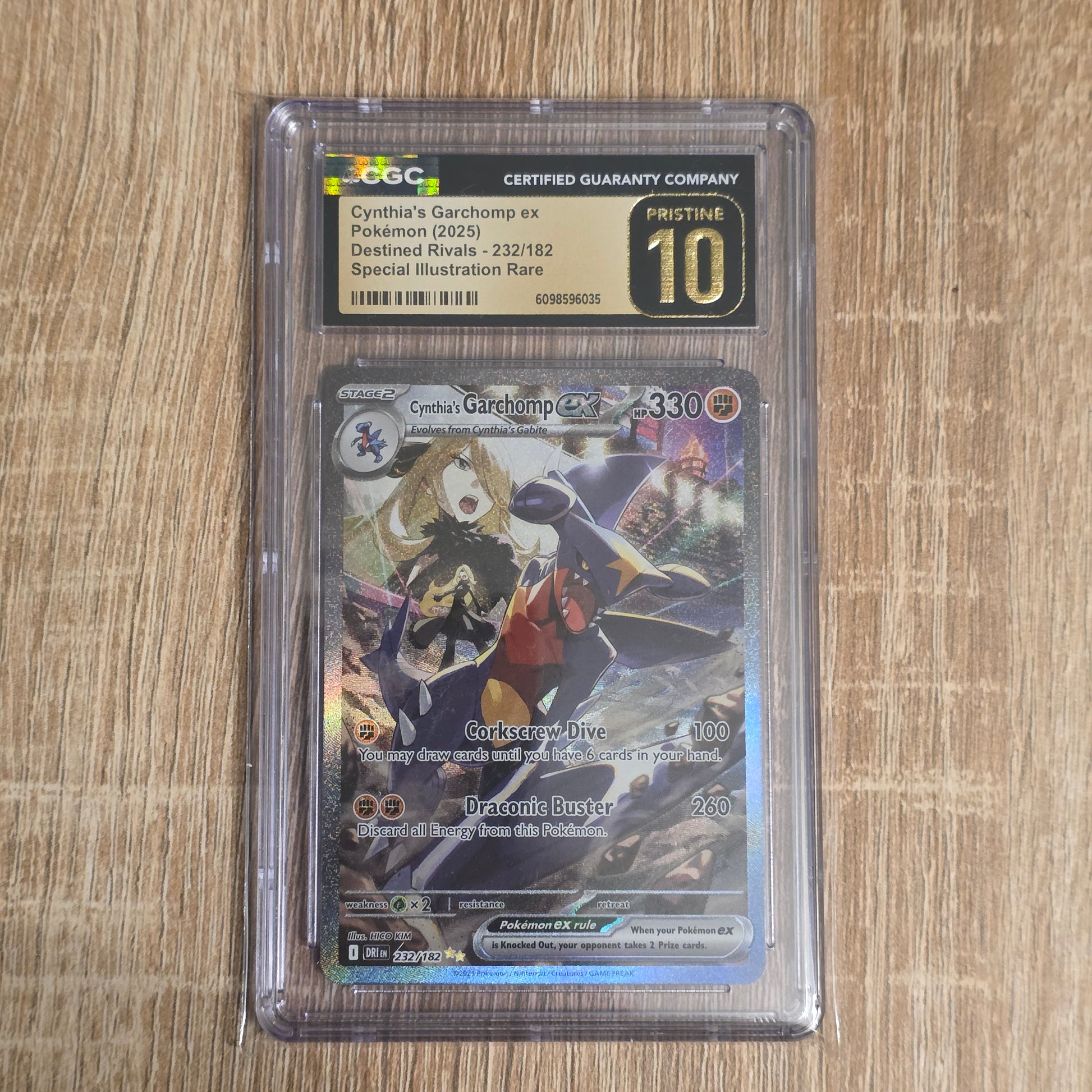 Pokemon TCG Cynthia's Garchomp ex Destined Rivals 232/182 (CGC Pristine 10)