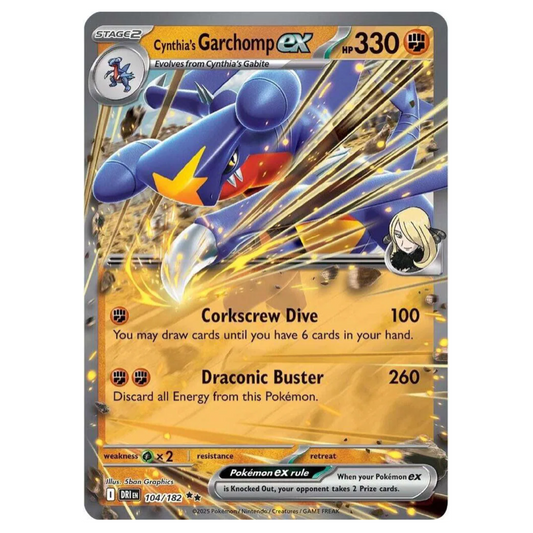 Pokemon TCG Cynthias Garchomp ex Destined Rivals 104/182